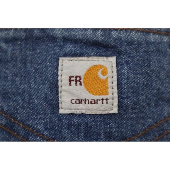 Carhartt FR Flame Resistant Denim Work Jeans Blue 38x34 FRB160 Made Mexico - Picture 5 of 7